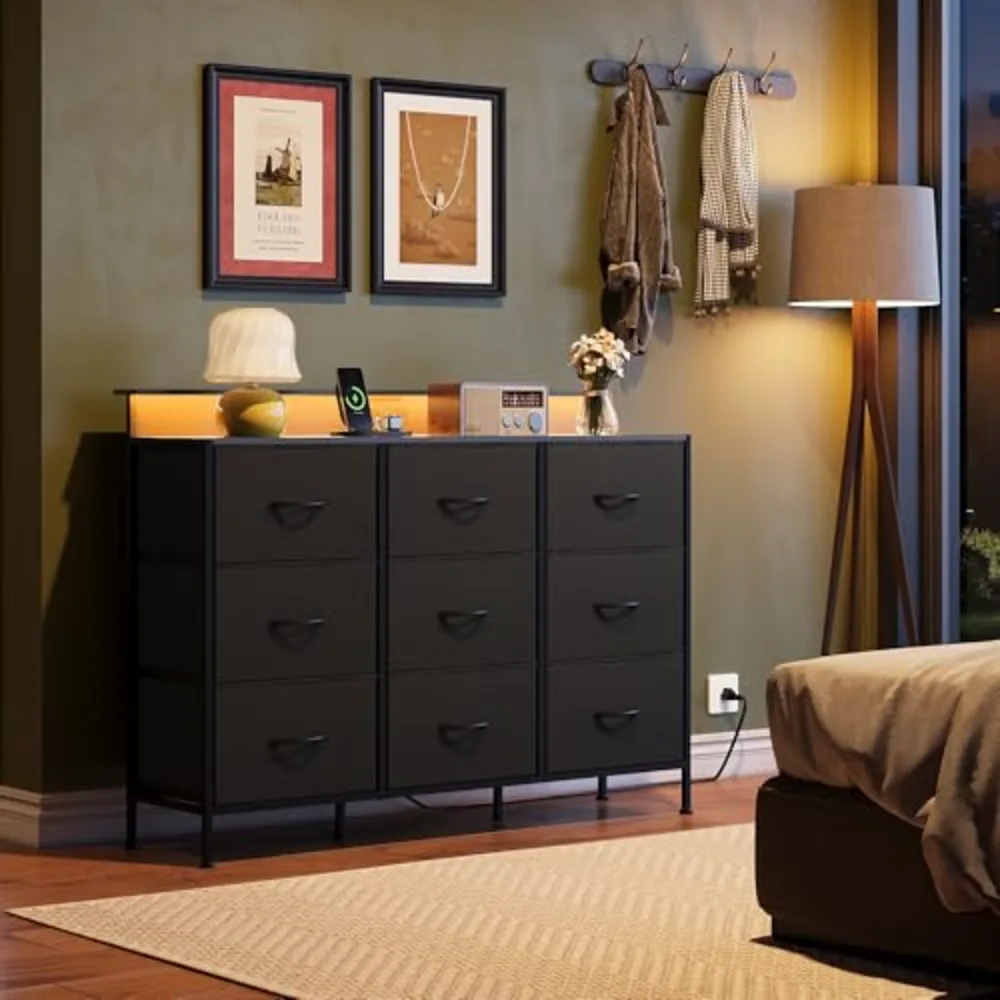 Black Dresser TV Stand for 45, view 2