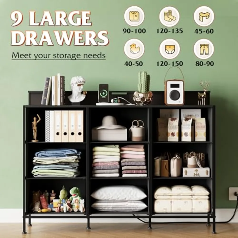Black Dresser TV Stand for 45, view 4