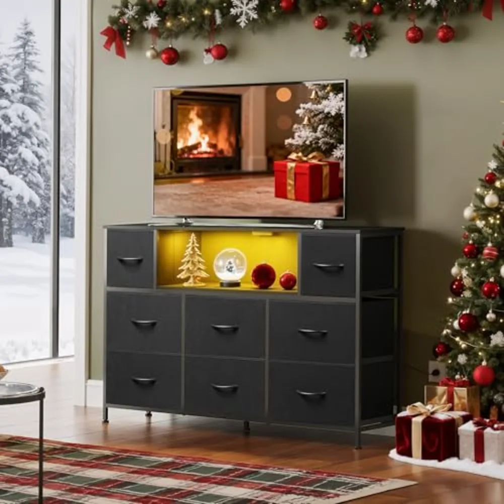 Black Dresser TV Stand for 45, view 2