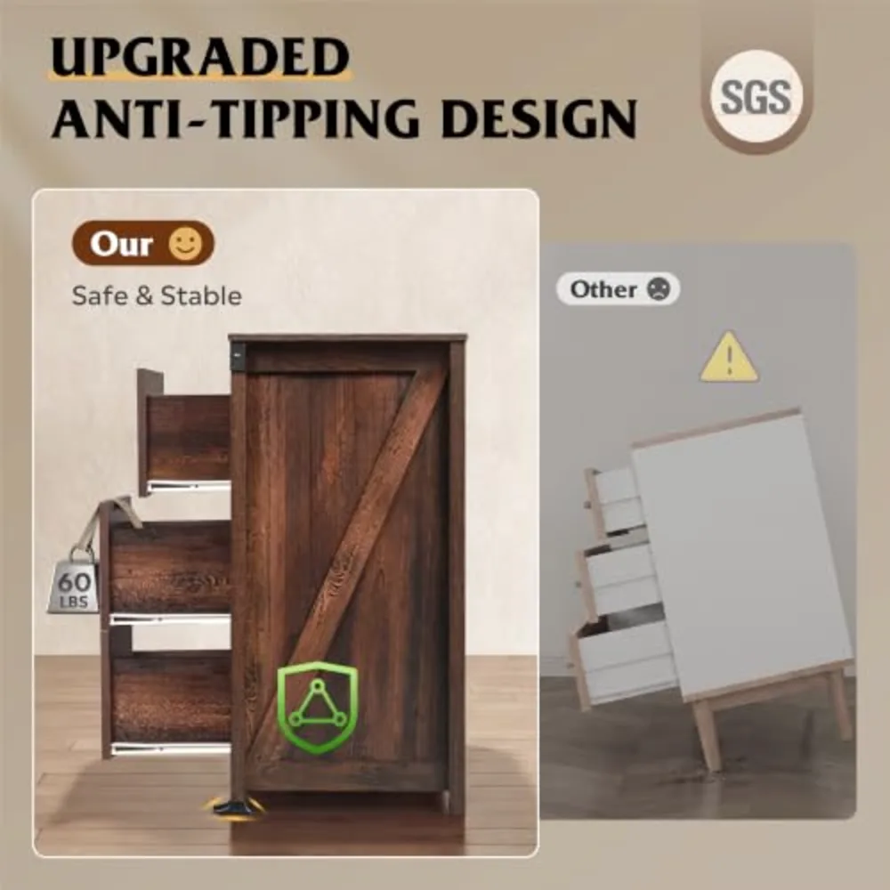 Brown Dresser for Bedroom, view 3