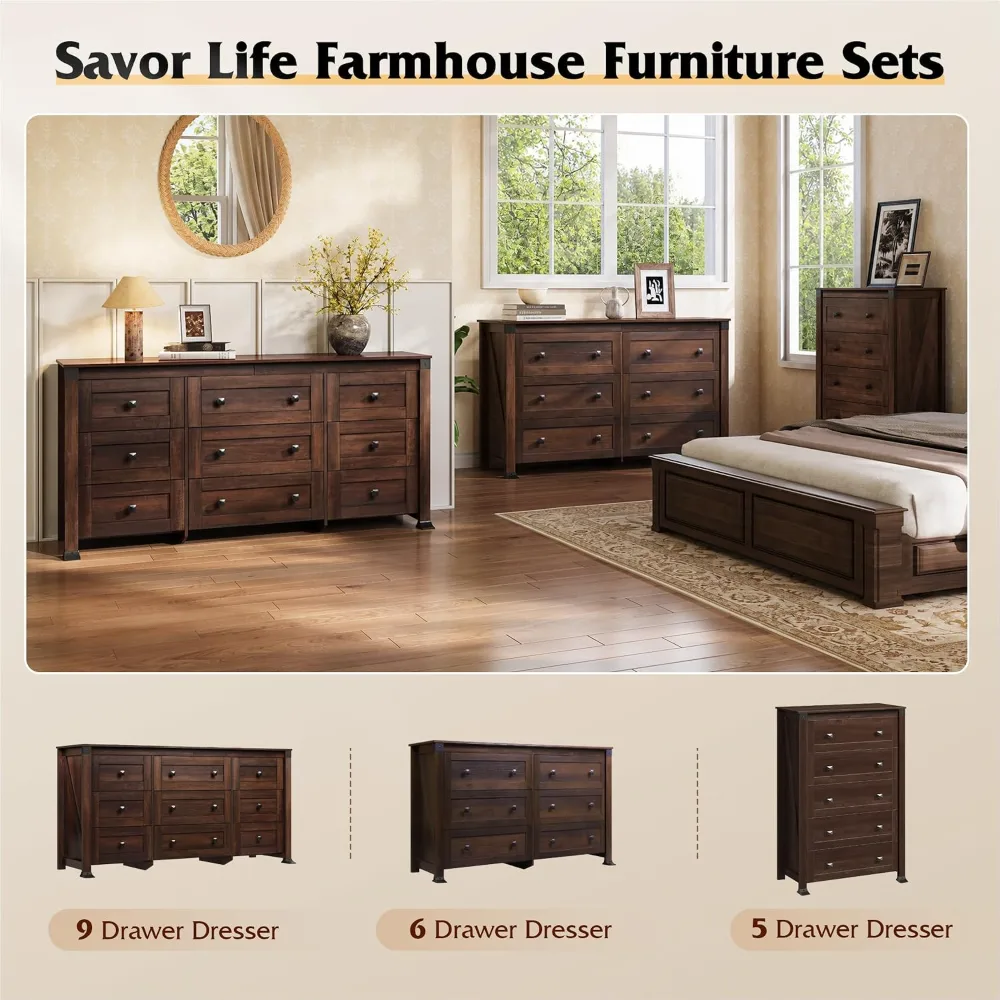 Brown Dresser for Bedroom, view 6