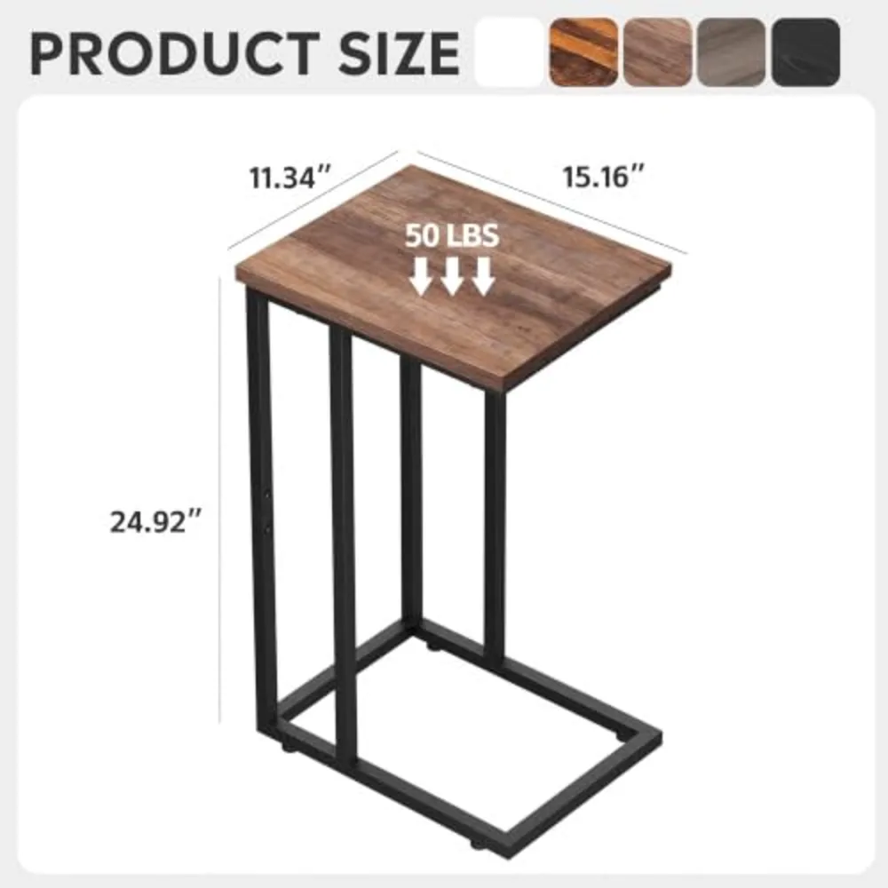 C Shaped End Table, view 3