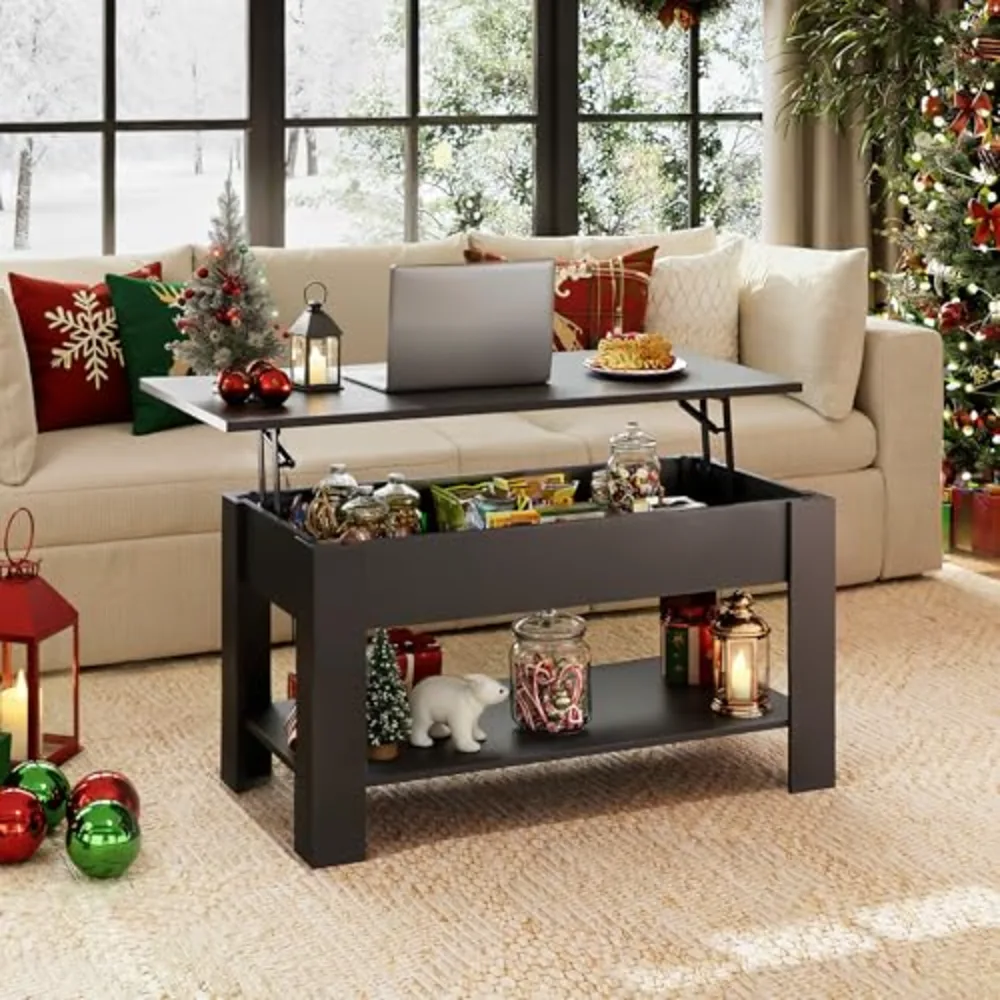 Coffee Table 39" Lift Top Coffee Table with Hidden Compartment, view 2