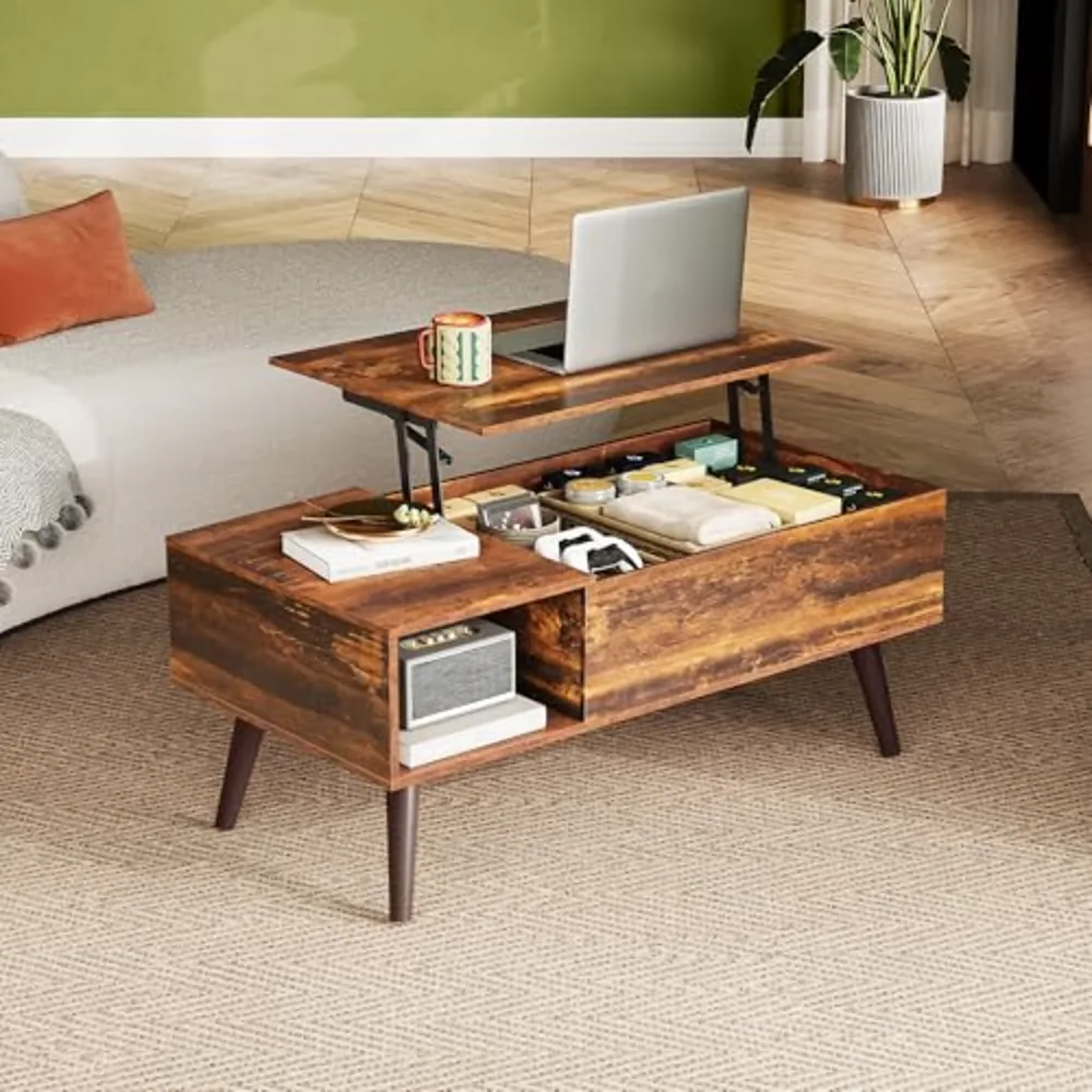 Coffee Table 39" Lift Top Coffee Table with Storage for Living, view 2