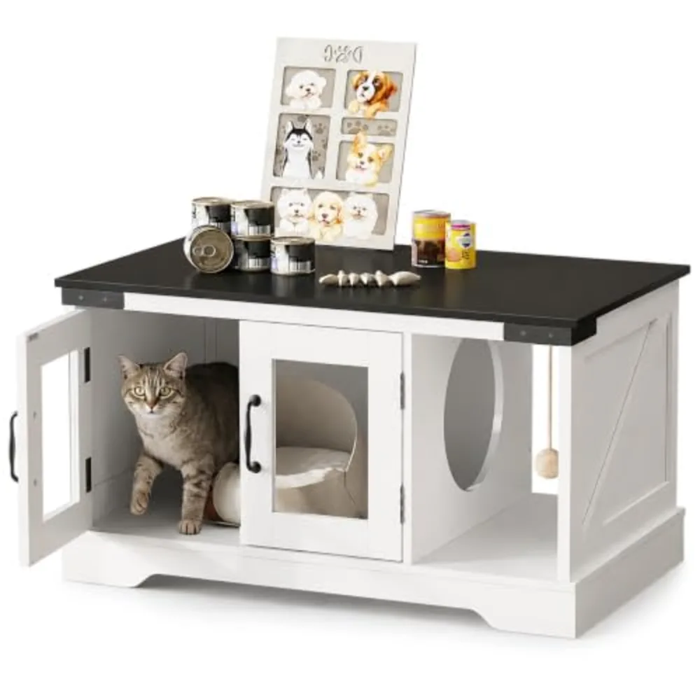 Coffee Table-Cat House with Door