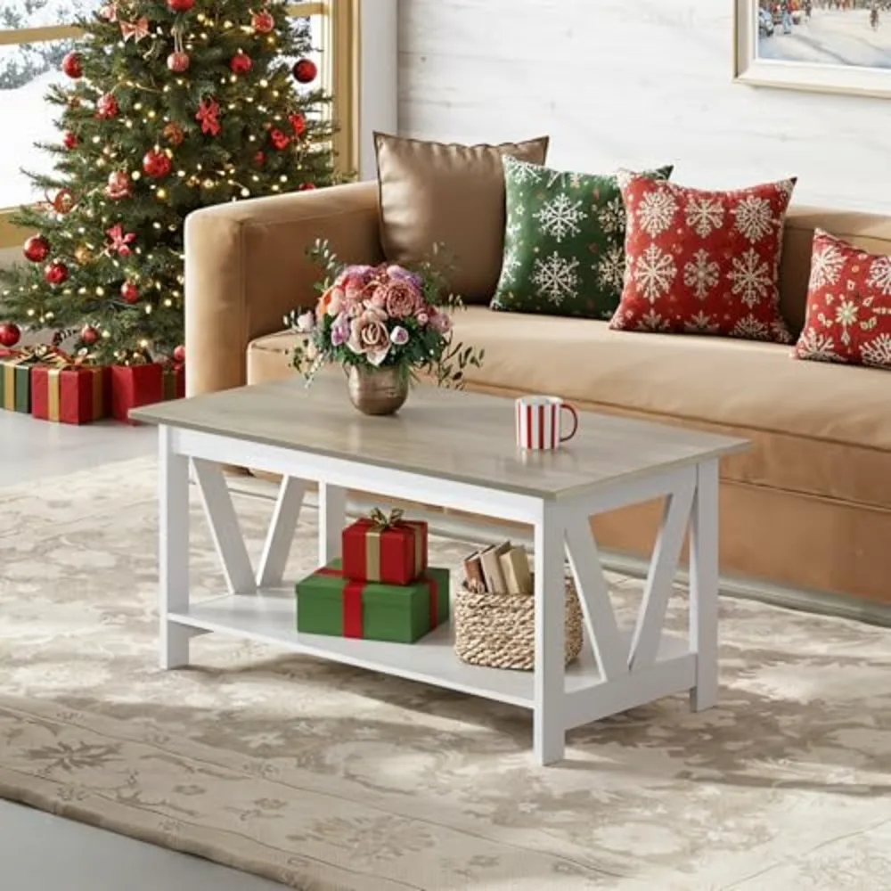 Coffee Table for Living Room with Storage Shelf, view 2