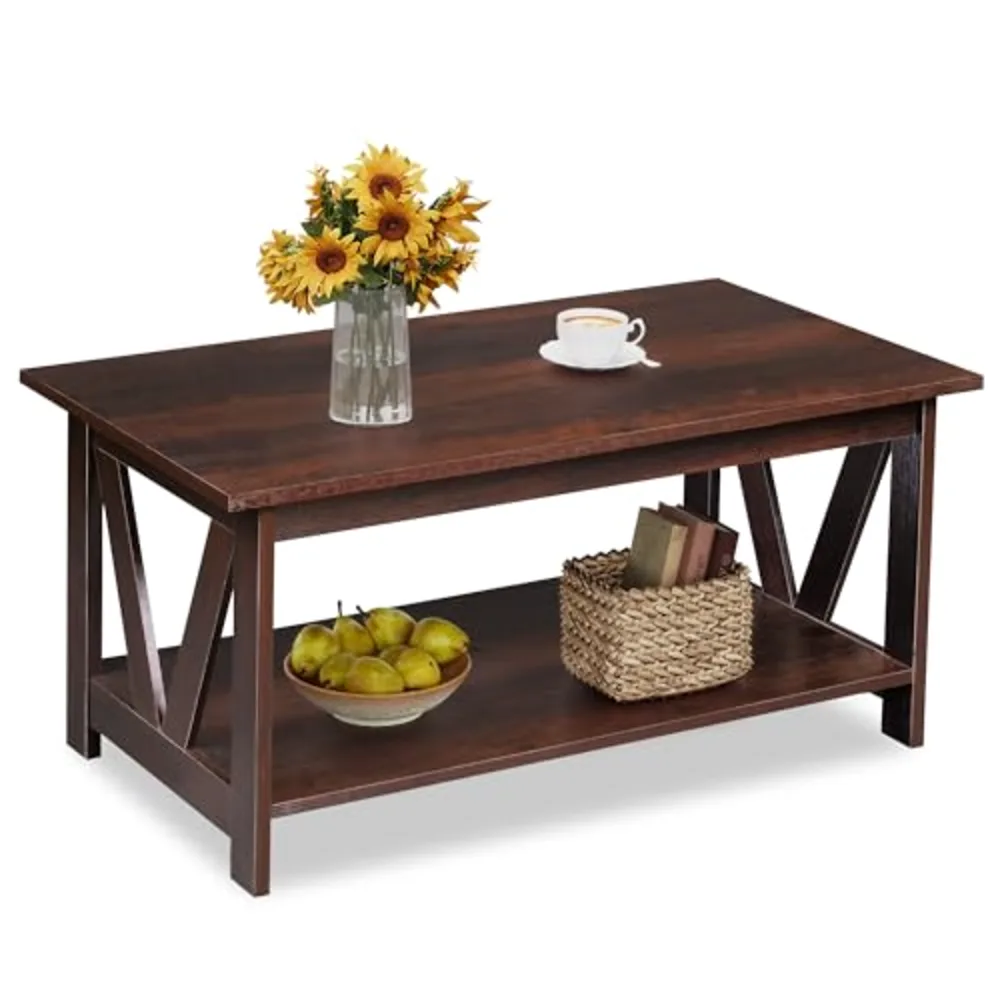 Coffee Table with Storage Shelf