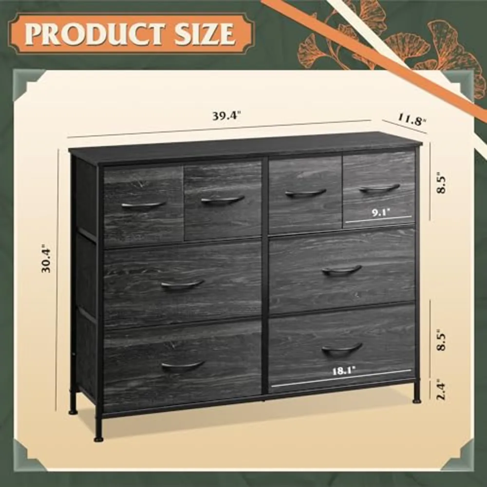 Dresser for Bedroom with 8 Drawers, view 3