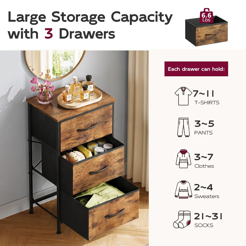 Dresser with 3 Drawers, view 6