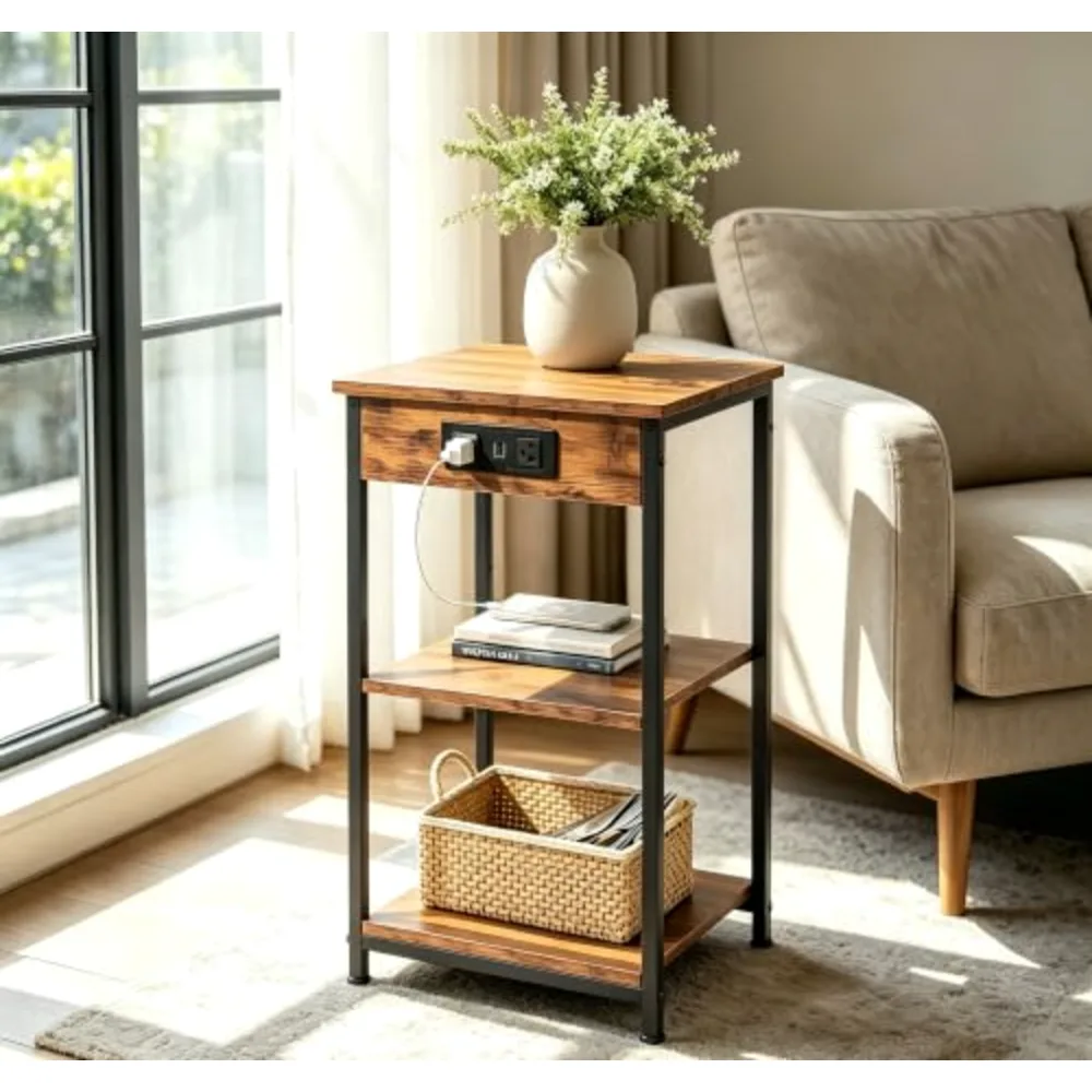 End Table with Charging Station, view 3