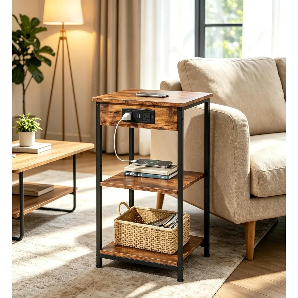 End Table with Charging Station, view 6