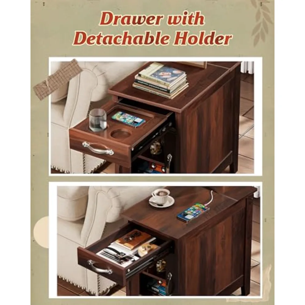 End Table with Charging Station, view 4