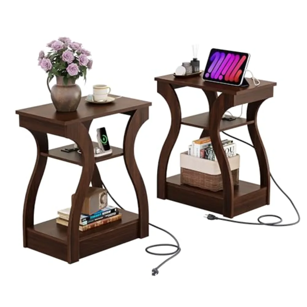 End Tables Living Room Set of 2