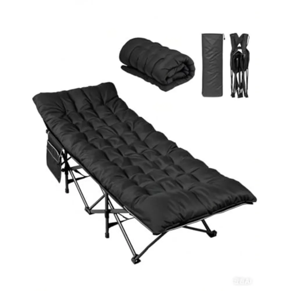 Folding 1200D Oxford Camping Cots with Mattress for Adults