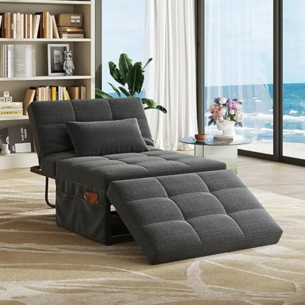 Folding Ottoman Bed Sleeper Chair, view 2