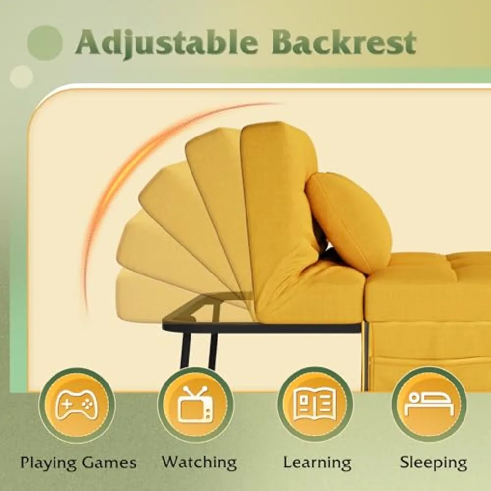Folding Ottoman Bed Sleeper Chair, view 4