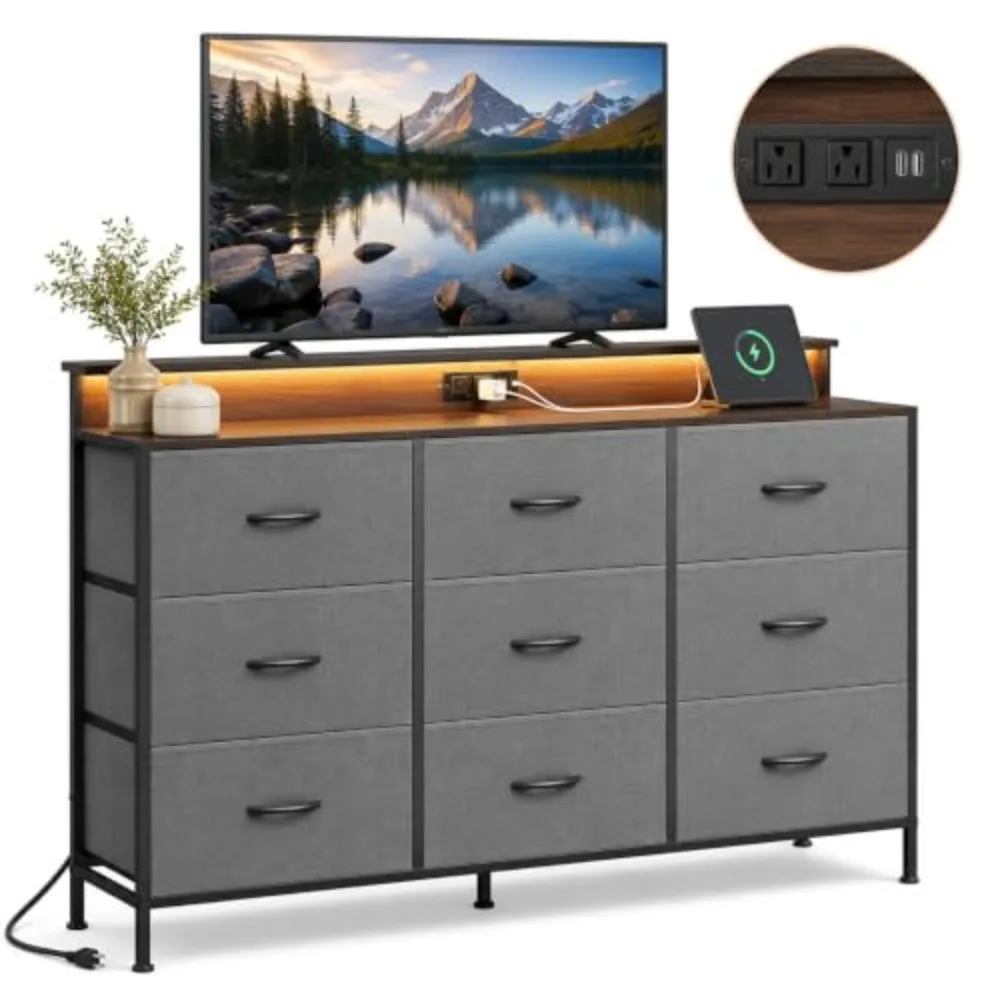 Grey Dresser TV Stand for 45
