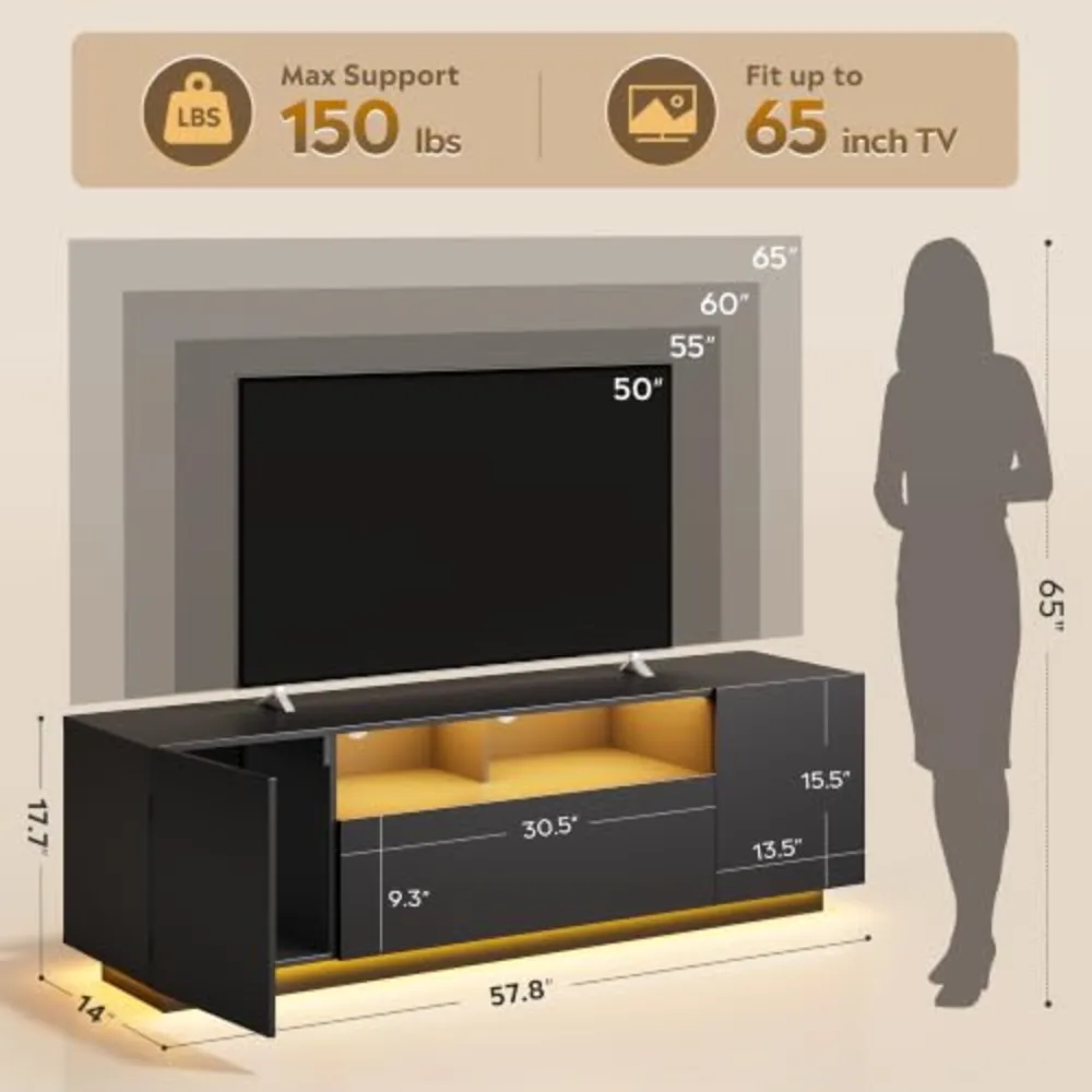 LED TV Stand for 55/60/65 Inch TVs, view 3