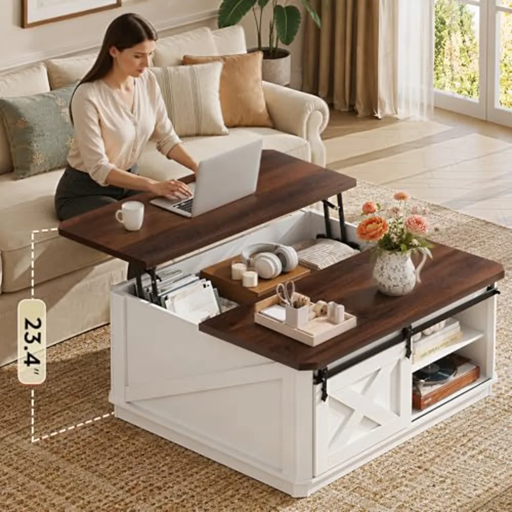 Lift Top Coffee Table with Storage, view 3