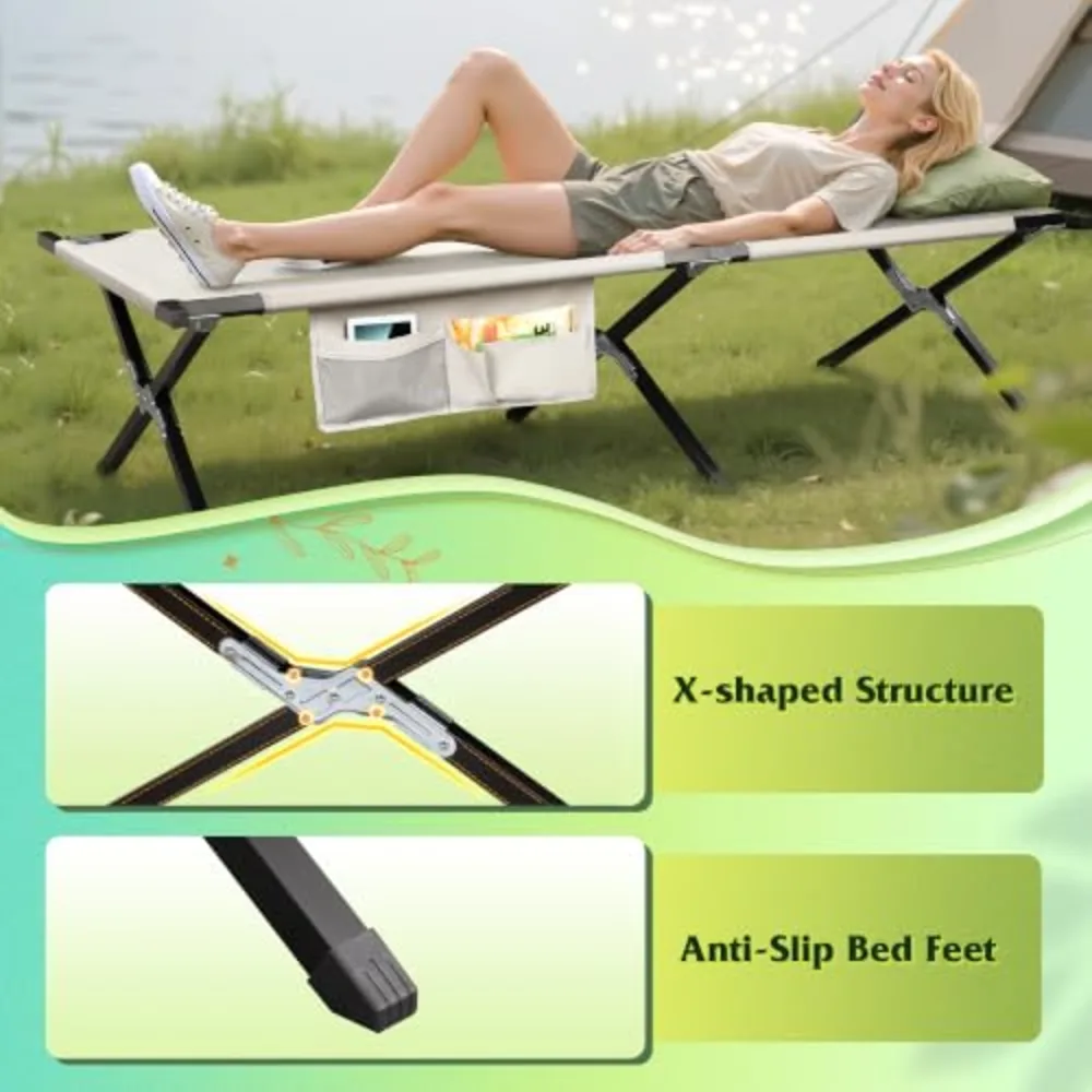 Military Camping Cots with Carry Bag for Adults, view 4