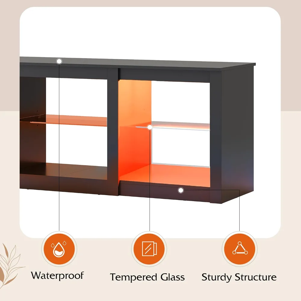 Modern LED TV Stand for 65 70 Inch TV, view 6
