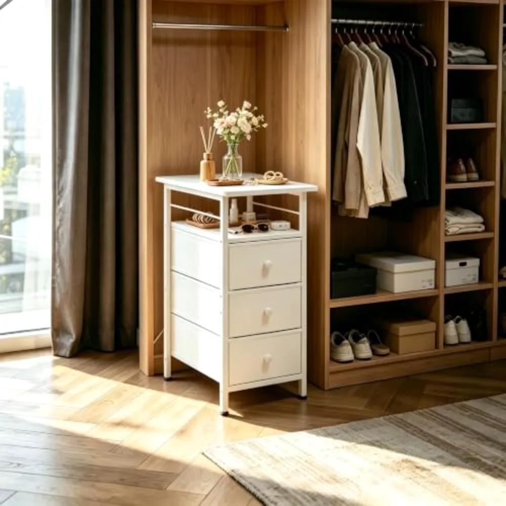 Narrow Side Table with Charging Station, view 5