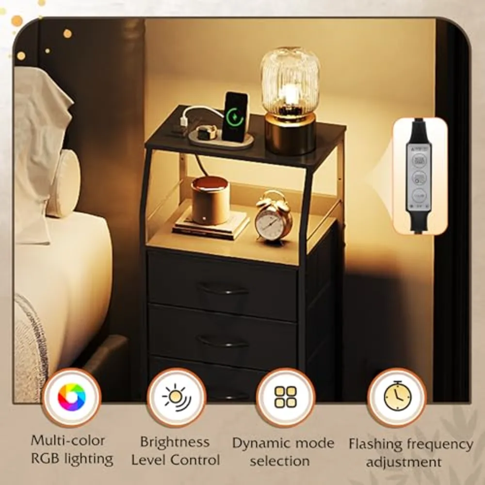 Night Stand with Charger Station, view 4