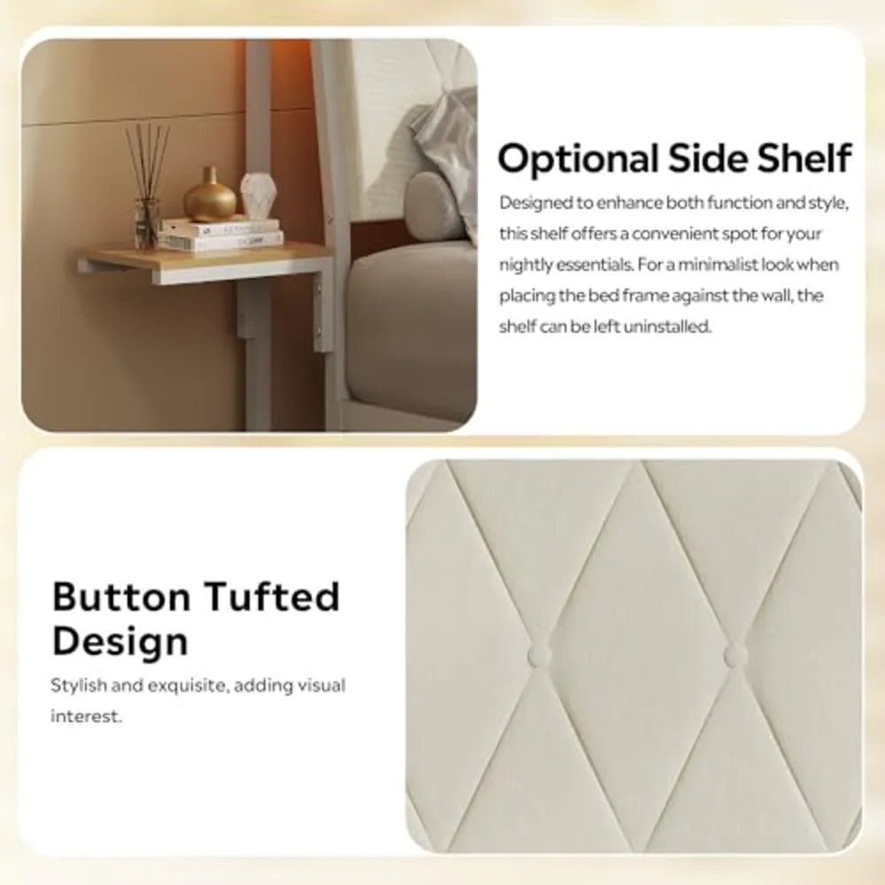 Queen Bed Frame with Headboard, view 3