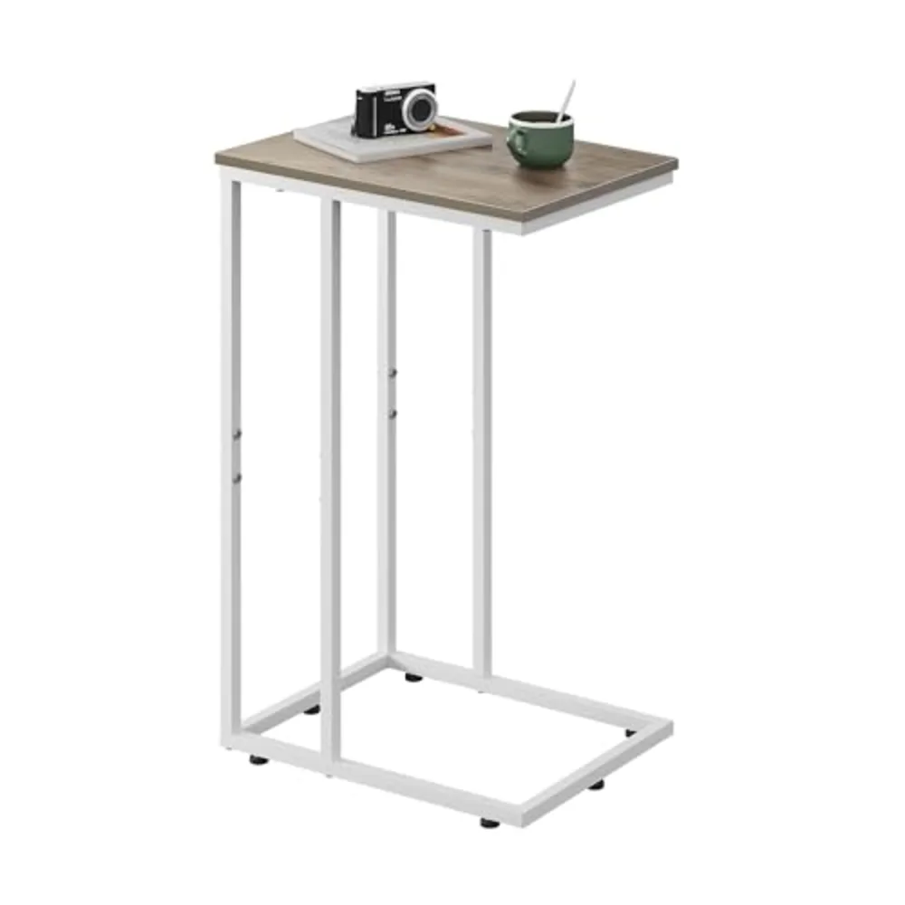 Side Table C Shaped End Table for Couch
