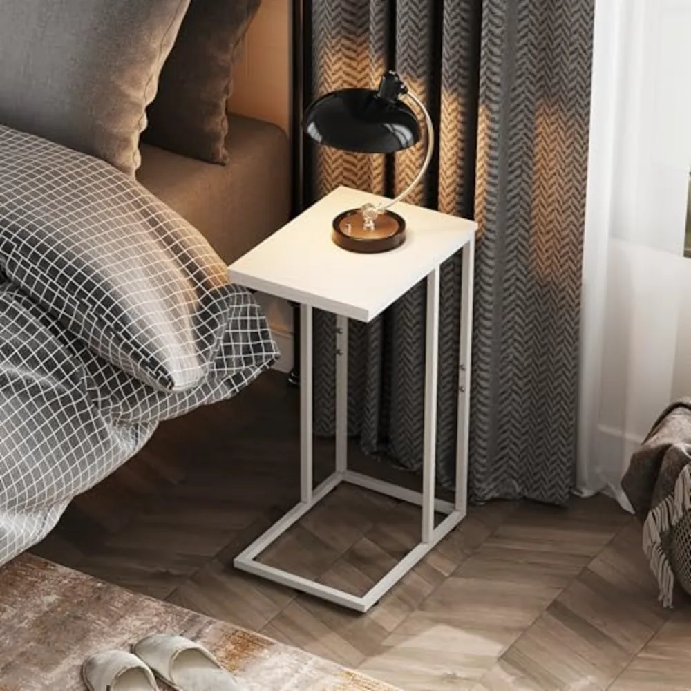 Side Table C Shaped End Table for Couch, view 4