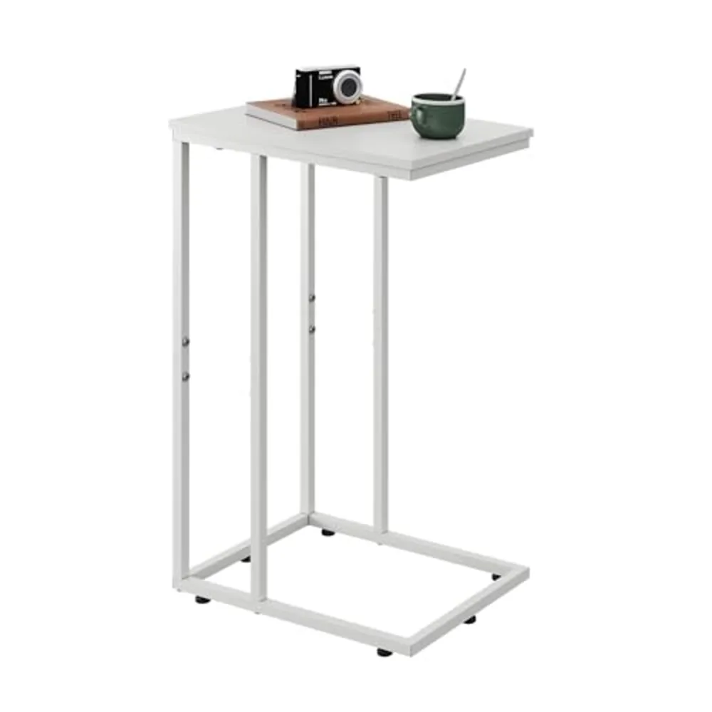 Side Table C Shaped End Table for Couch