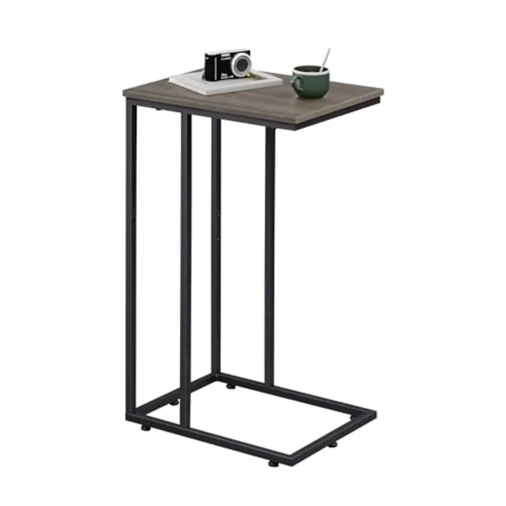 Small Side Table C Shaped End Table for Couch