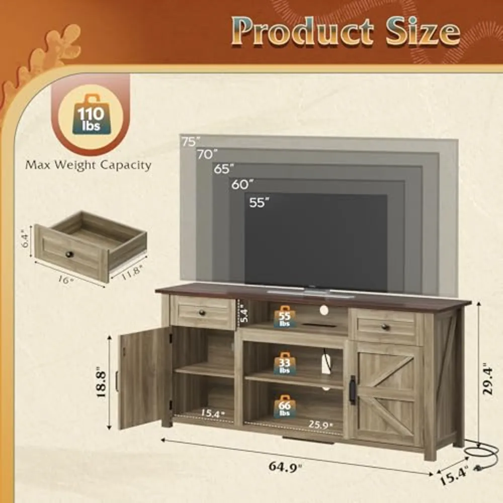 TV Stand for 75 Inch TV, view 3