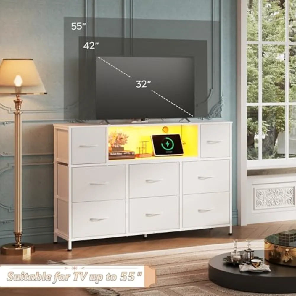 White Dresser TV Stand for 45, view 3