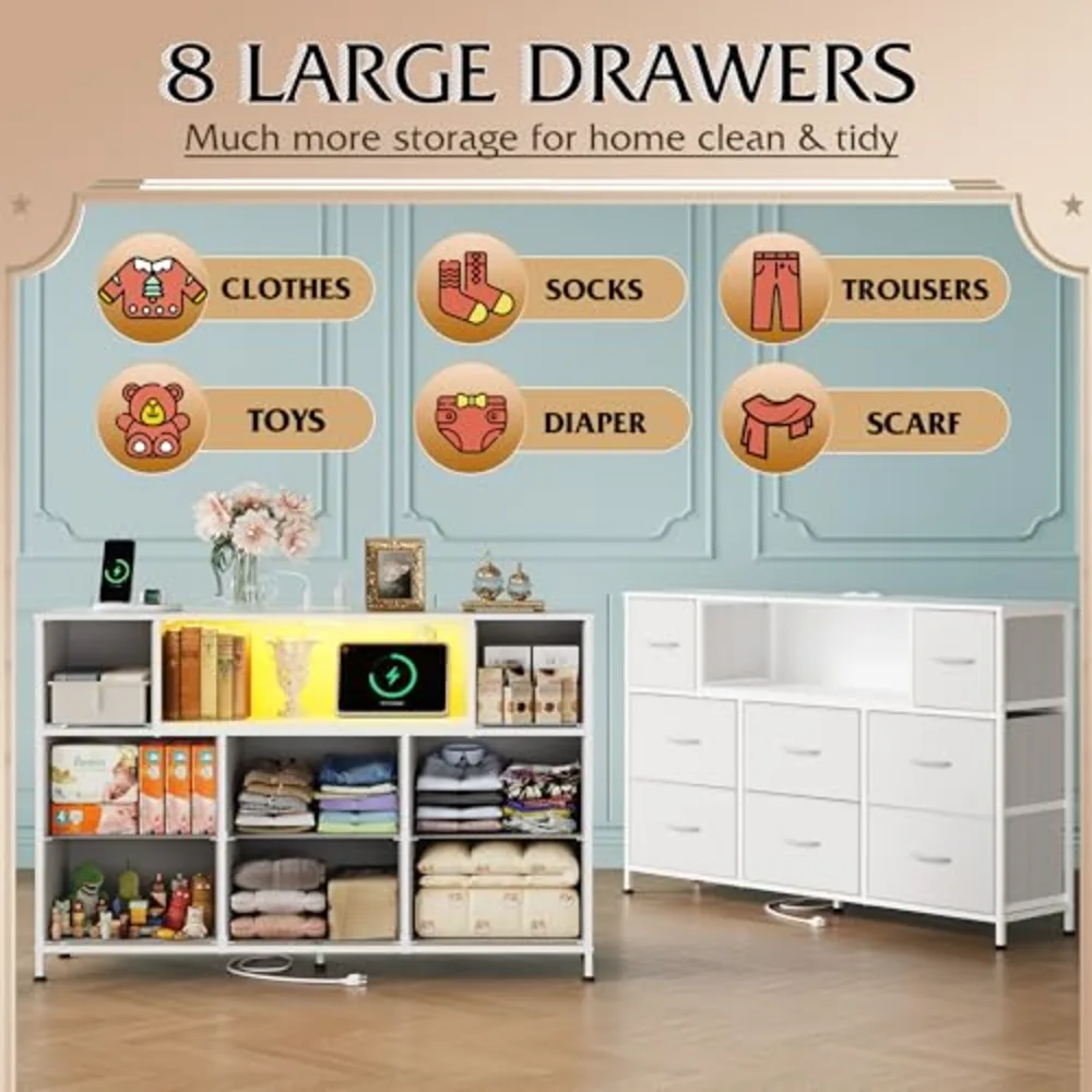 White Dresser TV Stand for 45, view 4