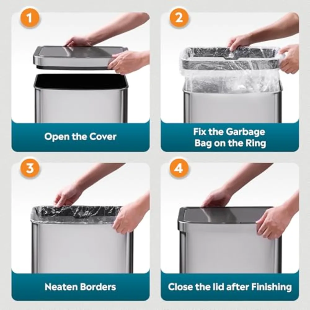 WLIVE 16 Gallon Motion Sensor Trash Can, view 5