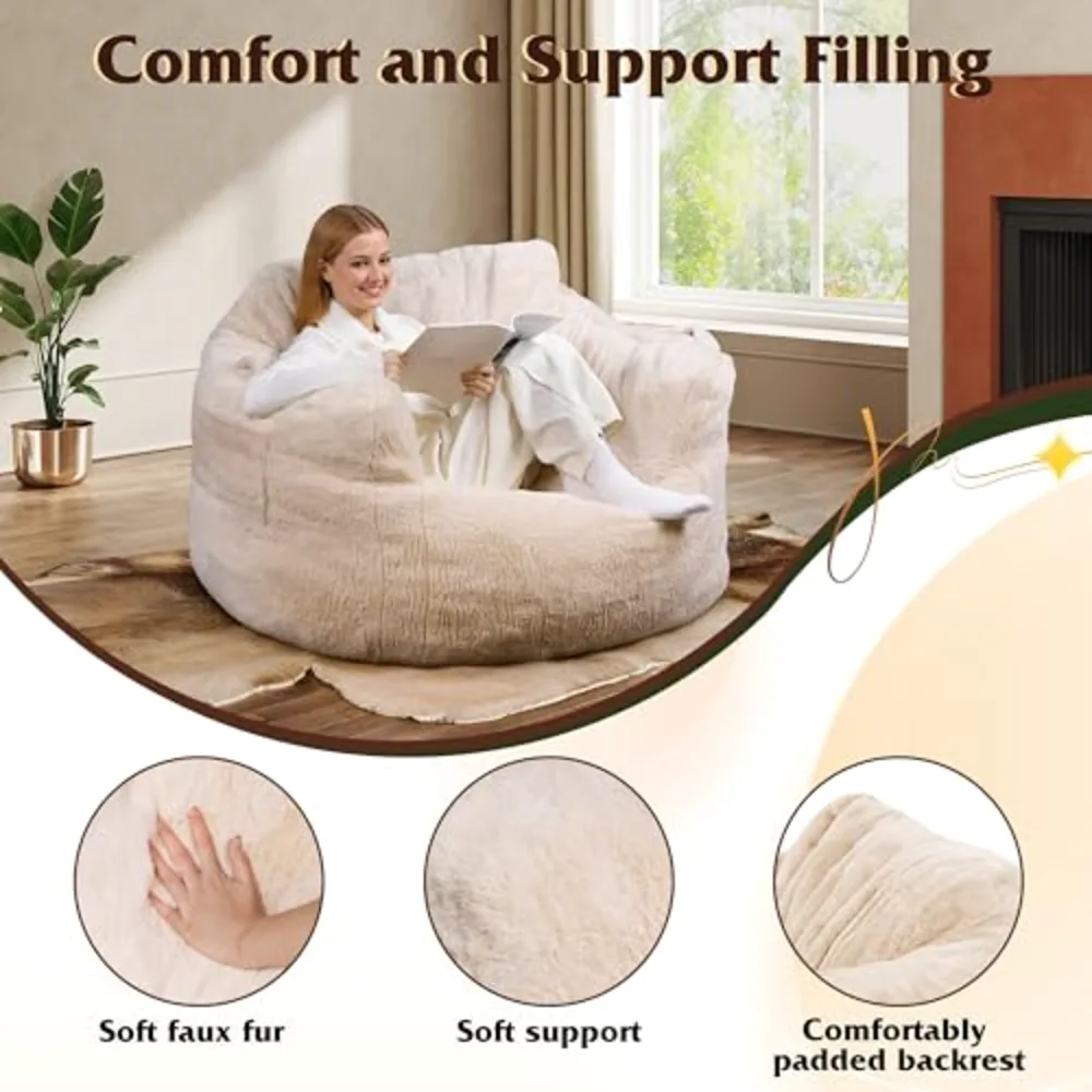 WLIVE 43'' Giant Bean Bag Chair, view 4