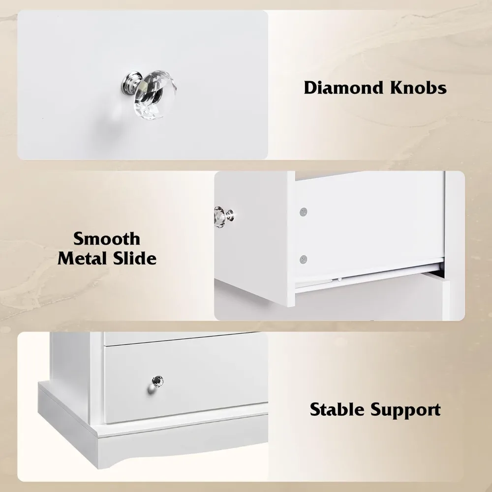 WLIVE 5 Drawer Dresser 45" Tall Dresser for Bedroom with Exclusive, view 6