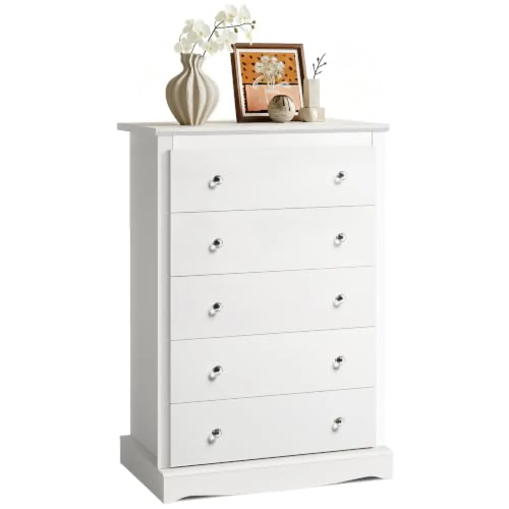 WLIVE 5 Drawer Dresser 45" Tall Dresser for Bedroom with Exclusive