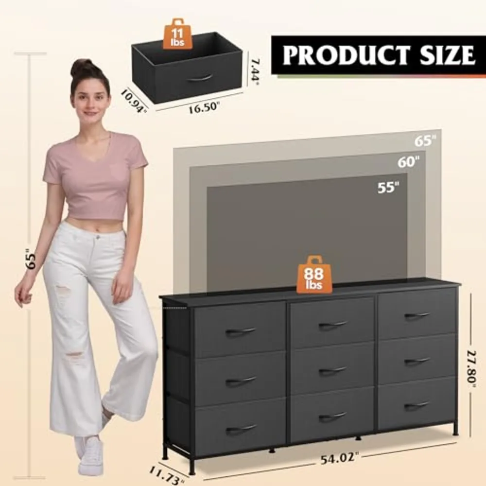 WLIVE 54''W Dresser for Bedroom, view 3