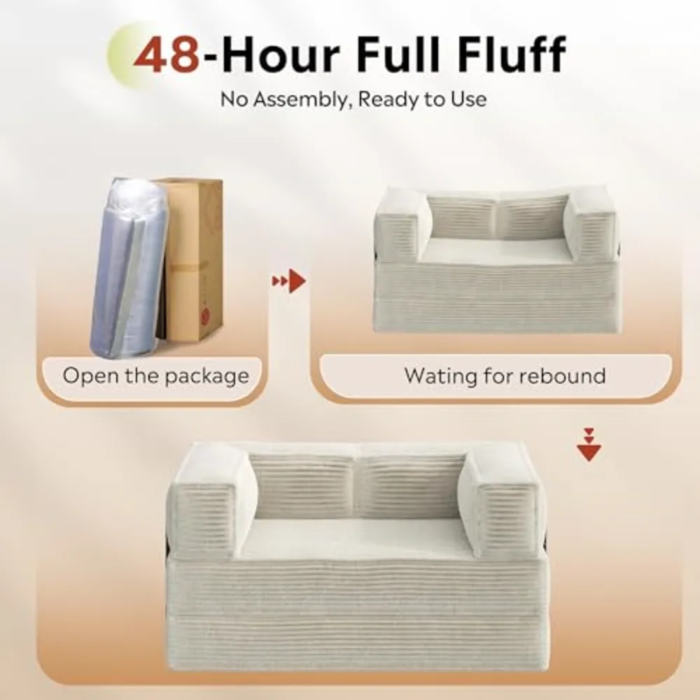 WLIVE 60'' Futon Sofa Bed, view 4