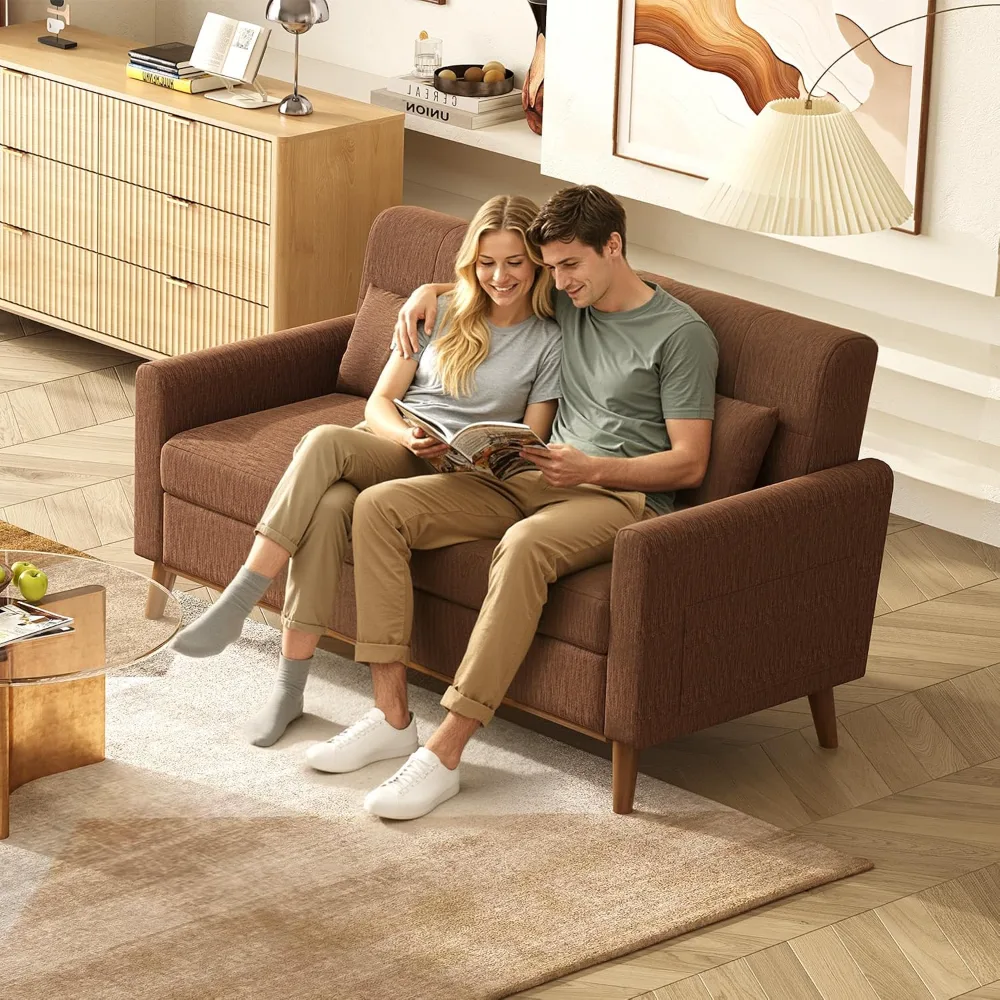 WLIVE 62" Loveseat Sofa Mid Century Modern Small Couches for Living, view 6