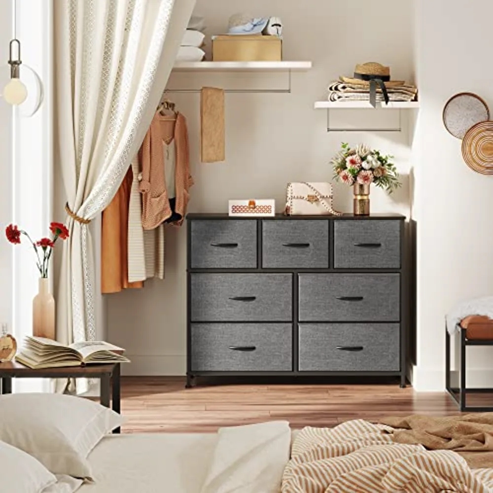 WLIVE 7 Drawer Dresser TV Stand, view 2