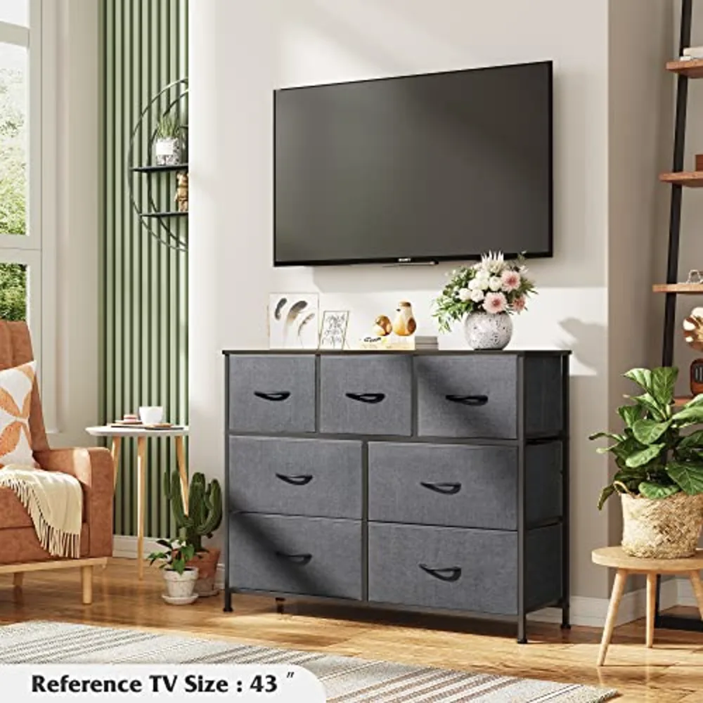 WLIVE 7 Drawer Dresser TV Stand, view 4