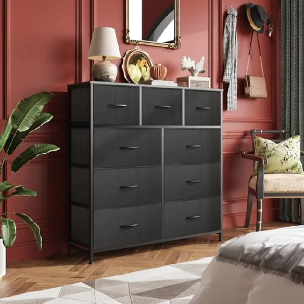WLIVE 9-Drawer Dresser Fabric Storage Tower for Bedroom, view 2