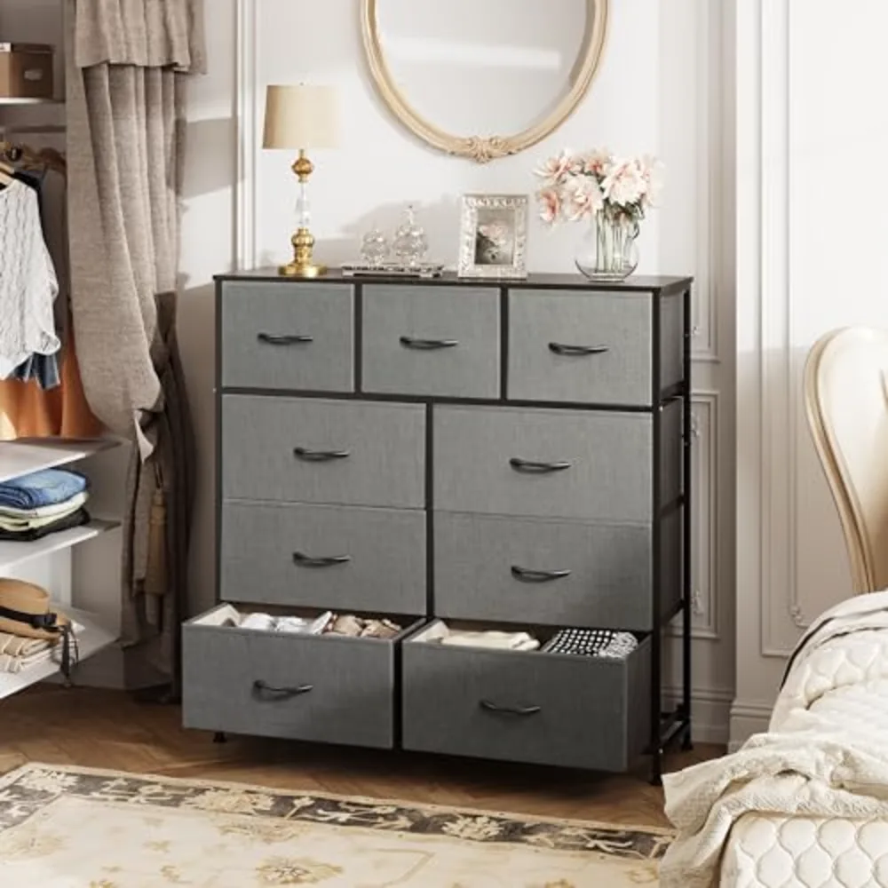 WLIVE 9-Drawer Dresser Fabric Storage Tower for Bedroom, view 2