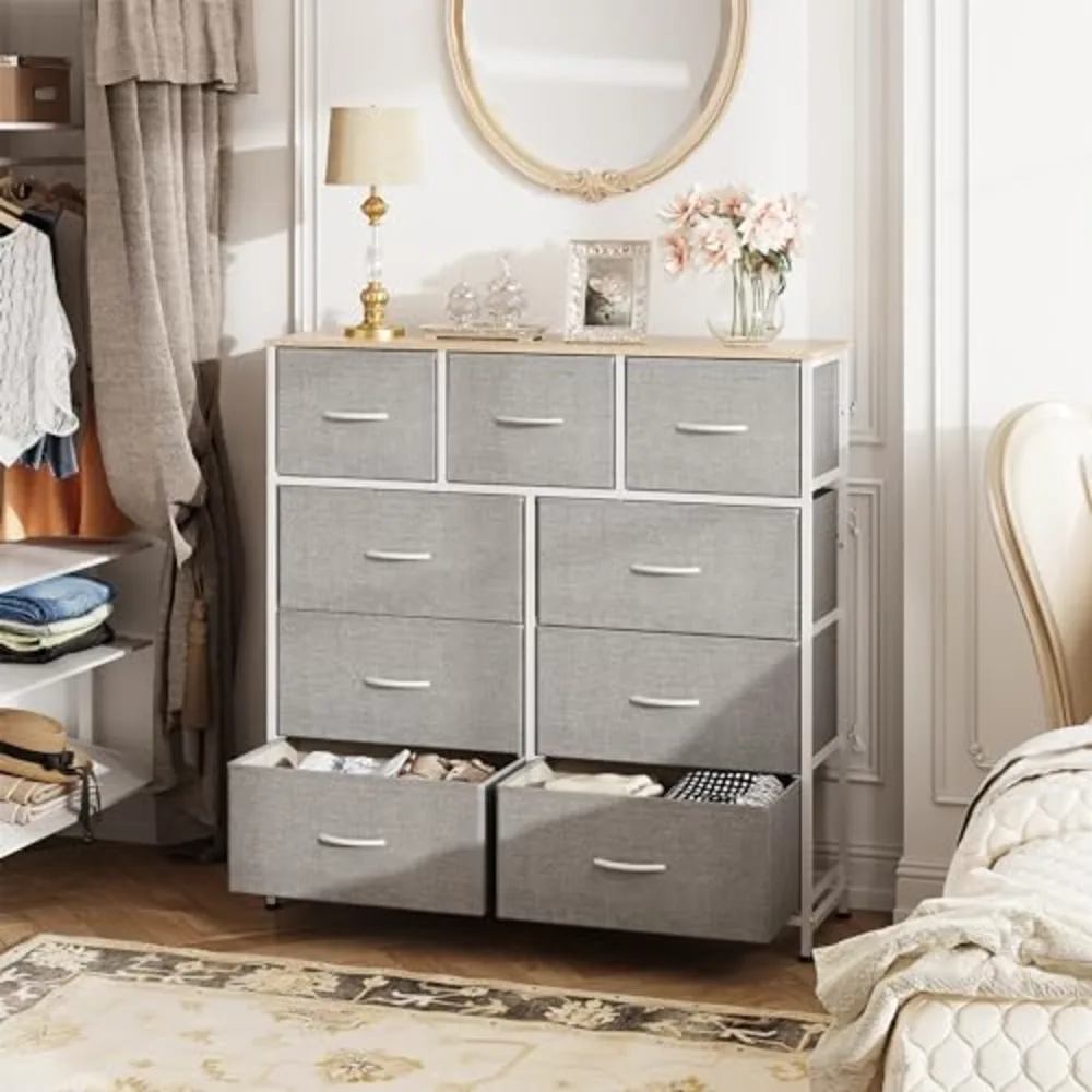 WLIVE 9-Drawer Dresser Fabric Storage Tower for Bedroom, view 2
