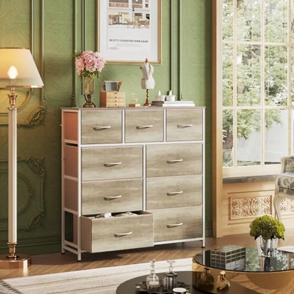 WLIVE 9-Drawer Dresser Fabric Storage Tower for Bedroom, view 2