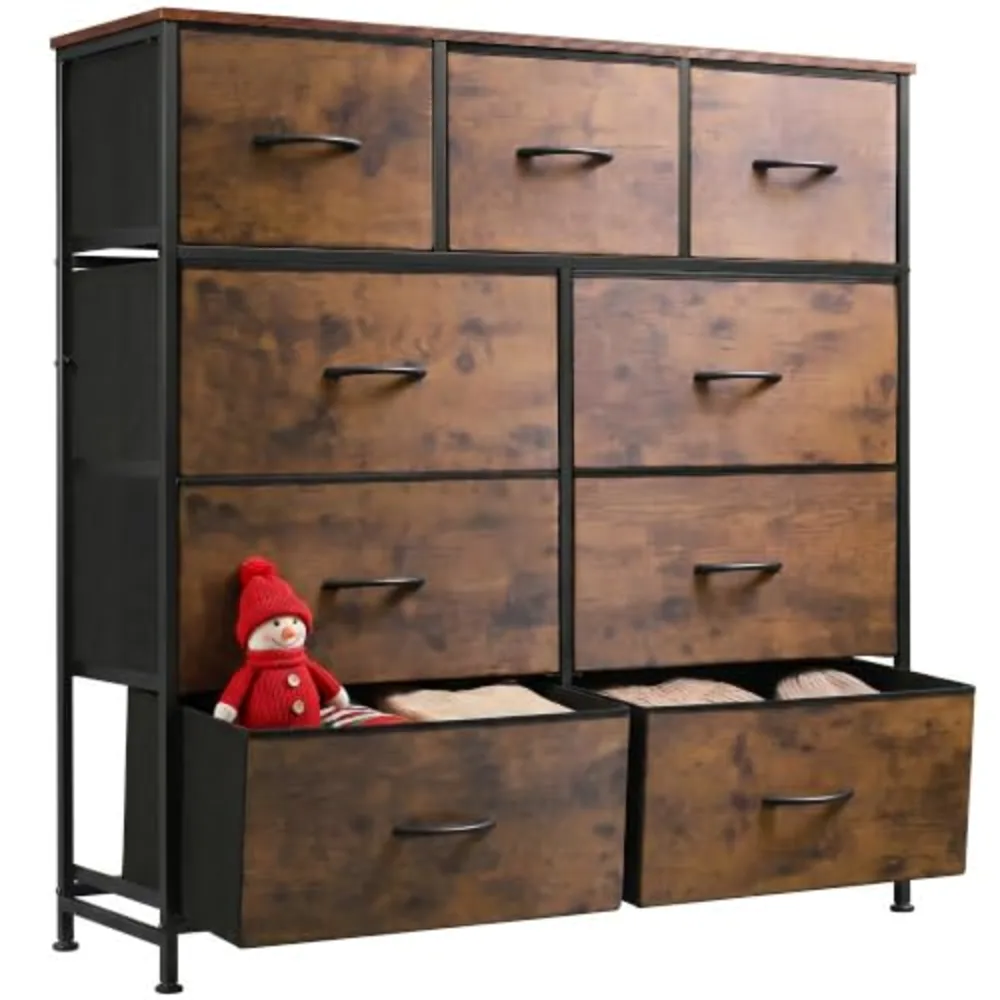 WLIVE 9-Drawer Dresser Fabric Storage Tower for Bedroom