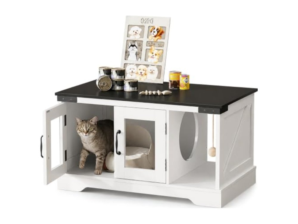Coffee Table-Cat House with Door